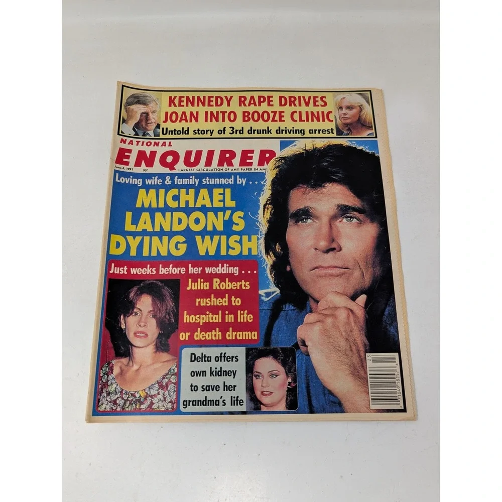 National Enquirer 1991 Michael Landon‎ Julia Roberts Cher Ivana Trump VTG 90s
